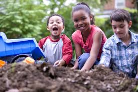 Happy kids playing together