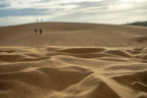 Red sand dunes.