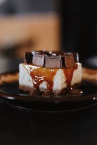 Caramelized Hazelnuts Parfait with Caramel Sauce