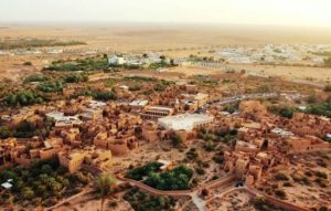 Aerial view of the village