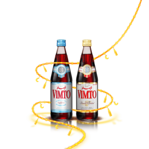 Vimto bottles.